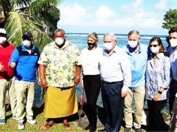 Gov. Lemanu Peleti Mauga with the CODEL