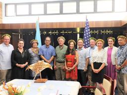 Amata and CODE with FSM President Wesley W. Simina