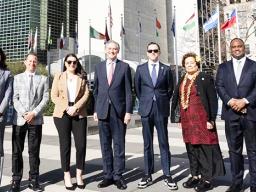 Amata with other Members of Congress at the U.N.