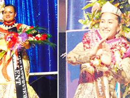 Miss American Samoa Magalita Johnson (left) and Miss Pacific Islands Matauaina Toomalatai (right)