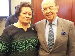 Congresswoman Amata and Commerce Secretary Wilbur Ross
