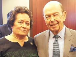 Congresswoman Amata pictured with Commerce Secretary Wilbur Ross