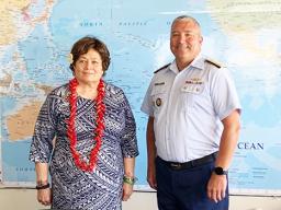 Congresswoman Amata and Rear Admiral Matthew Sibley USCG