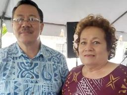 Congresswoman Aumua Amata with ASPA acting Execitive director Wallon Young