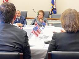 Congresswoman Uifa’atali Amata speaking