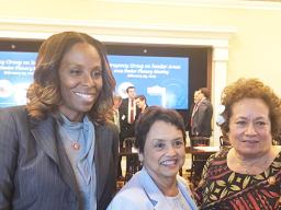 Rep. Amata with Guam Gov. Leon Guerrero and USVI Rep. Plaskett