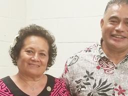 Congresswoman Aumua Amata and Director of Health Motusa Nua
