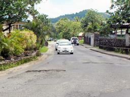 Potholes on the Fagaima road