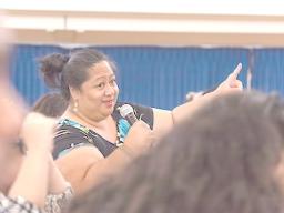 One of the about 100 people that attended the Town Hall meeting