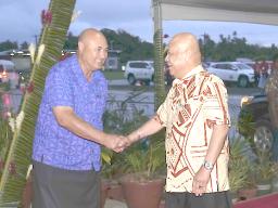 Deputy Prime Minister Tuala Iosefo Ponifasio and Prime Minister of Tuvalu Feleti Teo