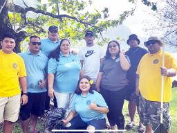 Human Resources staffers during Islandwide Clean up