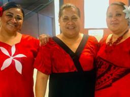Davina with DHR Finance; Ina with Payroll; and Lynn from the Classification-Contract Section