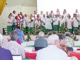 DHSS choir at Lee Auditorium during cabinet meeting