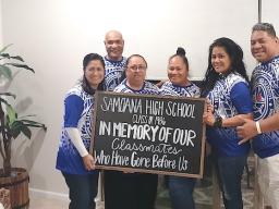 Chaplain Vaioa Leau, Kitiona Peneueta (JR), Maryann Manuma Morris, Fetulele Lutu Cook, Audra Stevenson, Malie Steffany Malepeai, and Se'epa Manu'a Poiali'I 