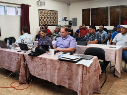 DMWR Director Taotasi Archie Soliai and fishing community 