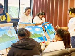 ASG Summer Youth Employment Program participants at DOC painting