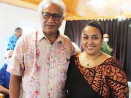 Former Commerce director Fuiavaili’ili Keniseli Lafaele (left) and new DOC director Petti Tagipo Matila