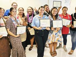 Summer Youth Employment Program participants with certificates