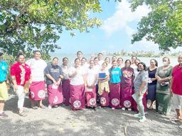Tafuna High School students and DOC personnel during Coast Weeks
