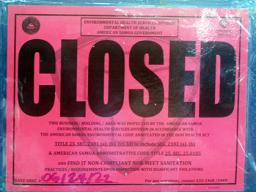 DoH closed sign