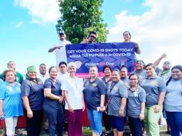 DoH vaccination team in Amanave