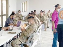 Local Army Reserve members signing up for vaccine