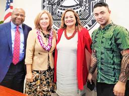 Basil Ottley, Carmen G. Cantor, Lisa Tuato’o, and Max Haleck III