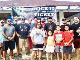Traffic officers and their families at Fun Day