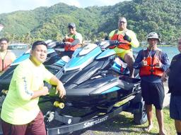 Members of the Marine Patrole with new jet skis