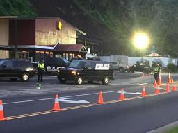  police manning check point