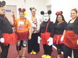 DPS personnel dressed as Mickey & Minnie