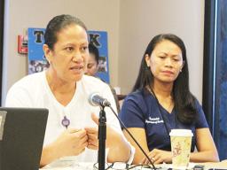 Dr. Peka Lauvao (left) and Dr. Francine Amoa (right) 