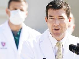Dr. Sean Conley, physician to President Donald Trump, briefs reporters