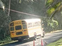 Bus on road in Alega