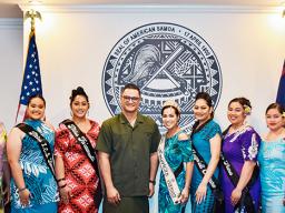 Lt. Gov with MASI contestants and officials