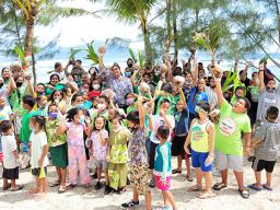 Faleasao Elementary School students and staff