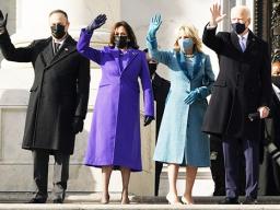 President-elect Joe Biden, his wife Jill Biden and Vice President-elect Kamala Harris and her husband Doug Emhoff