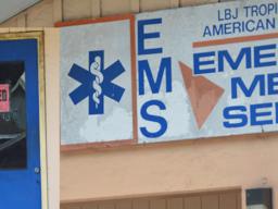 EMS sign and closed sign on door at LBJ location