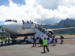 Missionaries of the Church of Jesus Christ of the Latter Day Saints as they boarded a Delta Air Lines charter flight