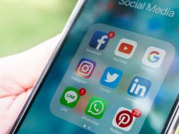 Facebook app on a smart phone screen