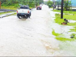 Fagaima Road flooding in 2018.