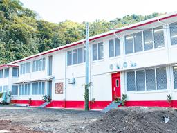 The newly constructed two-story building at Fagaitua High School 