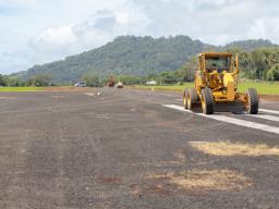Grader working on Fagalii airport