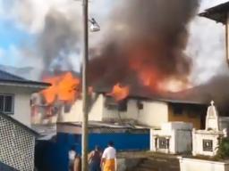 Scanlan building in Fagatogo on fire