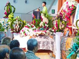 Utu Abe Malae's nephew and niece at the family service