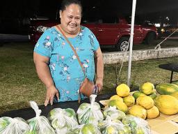 Line Vitale of Pavaiai shows her wares at Farm Fair
