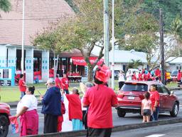 FAST supporters wave