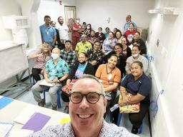Christopher Ferreira with LBJ staff
