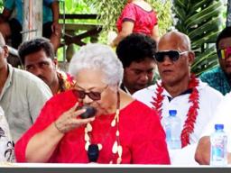 Fiamē Naomi Mata’afa take first sip of 'ava