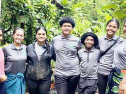 Some members of the Finafinau Chapter of Tafuna High School